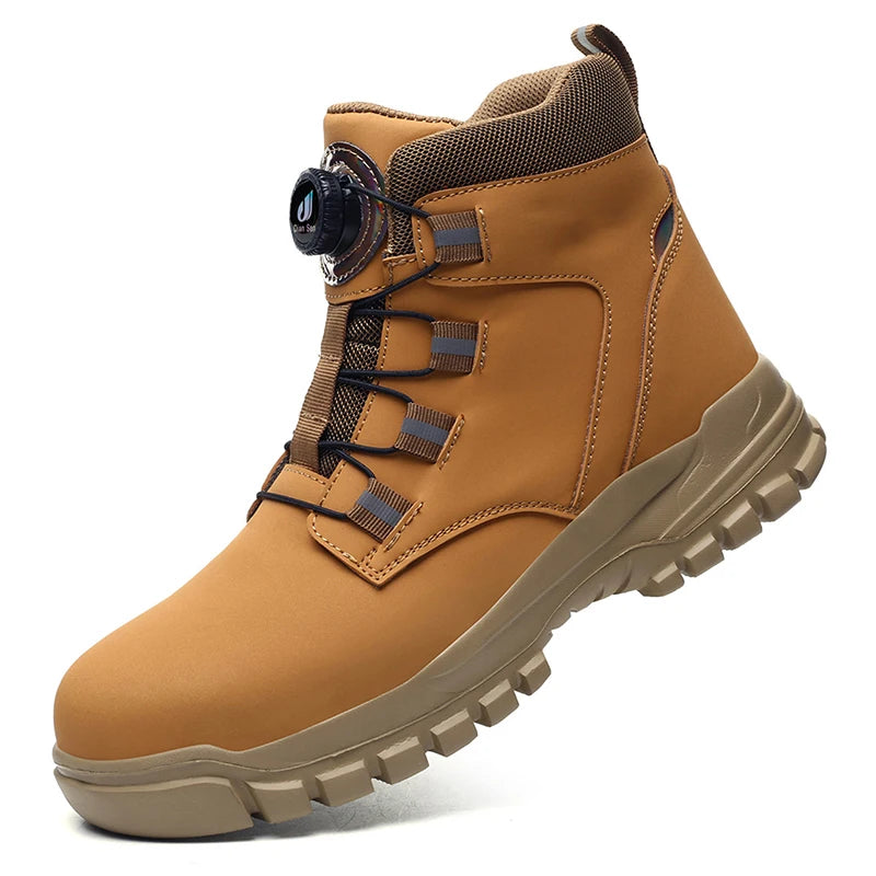 Heavy-Duty Waterproof Work Boots – Steel Toe Anti-Puncture Protection
