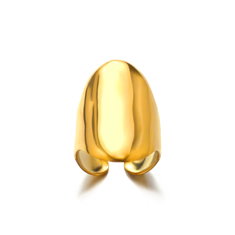 Classic Wedding Couple Rings – Gold Tone Stainless Steel Band Set