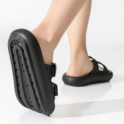 Minimal Outdoor Slide Sandals with Soft Cushioned Sole