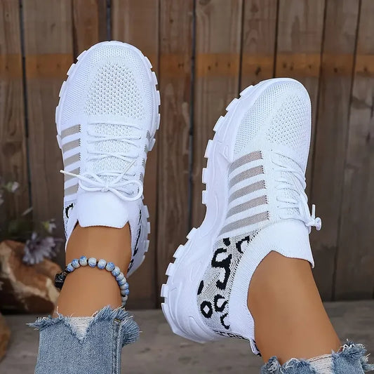 WildStep Leopard Sneakers – Breathable Air Mesh Street Style Shoes
