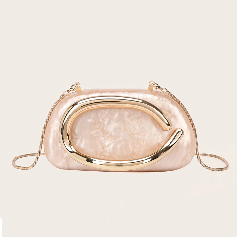 Sophisticated Women’s Clutch Purse – Glamorous Gold-Tone Bag for Special Occasions