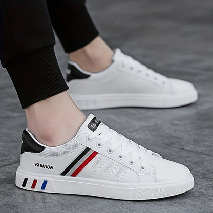 Minimalist White Sneakers – Comfortable Lightweight Shoes for Casual Sports & Skateboarding