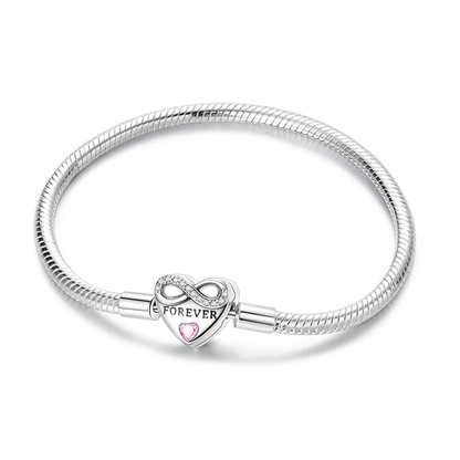Elegant Heart Charm Bracelet – 925 Silver DIY Beads Jewelry