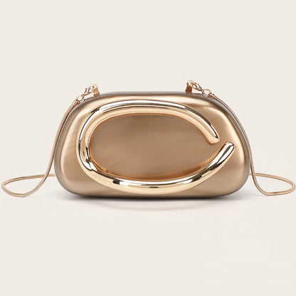 Sophisticated Women’s Clutch Purse – Glamorous Gold-Tone Bag for Special Occasions