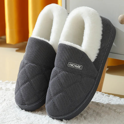 Soft Plush Winter Slippers – Warm Fuzzy Indoor Comfort Shoes