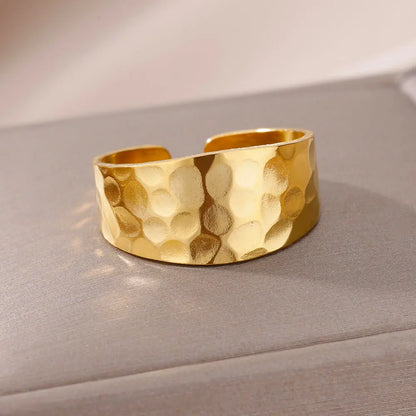 Classic Wedding Couple Rings – Gold Tone Stainless Steel Band Set