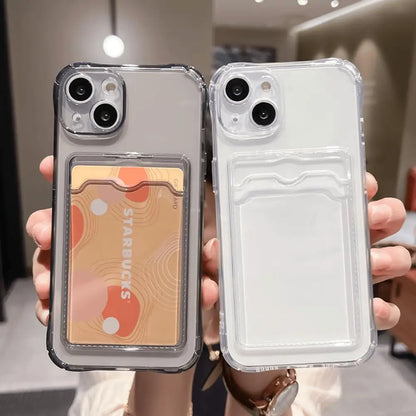 Clear Card Holder Phone Case – Slim Wallet Back Cover