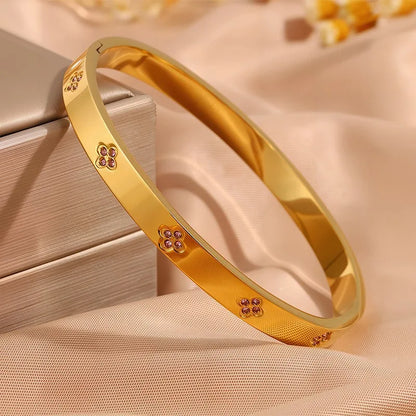 Elegant Stack Bangles Set – Sparkling Fashion Women Bracelet Gift