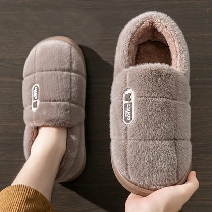 Luxury Plush Indoor Slippers for Men & Women – Soft Warm Anti-Slip Winter Comfort