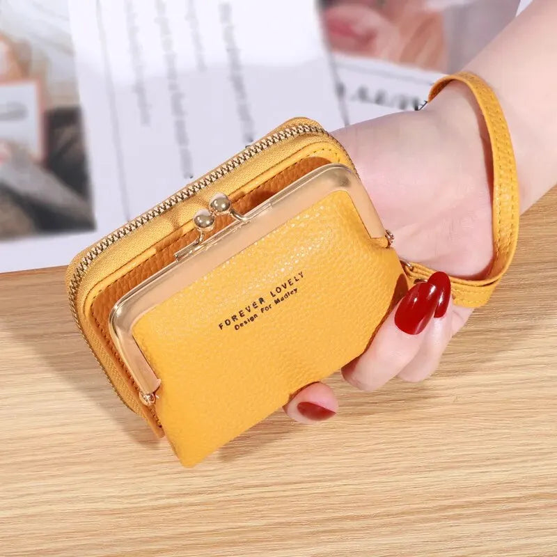 Women’s Wrist Strap Wallet – Multi-Card Slots Large Capacity Coin Purse