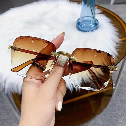 Luxury Unisex Rimless Sun Glasses – 3PCS Fashion UV Protection Shades