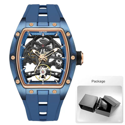 Automatic Sport Mechanical Watch – Tonneau Dial Silicone Strap
