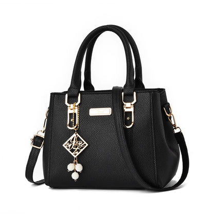 Large Capacity Leather Shoulder Bag – Elegant Women’s Casual Handbag