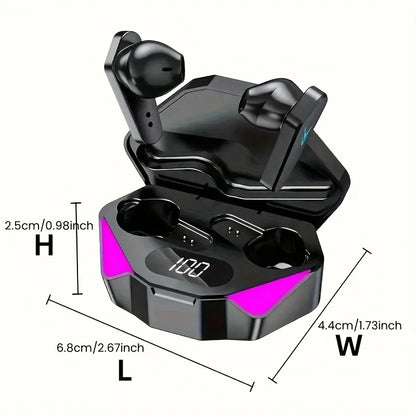 Wireless Bluetooth Earbuds with LED Display – Deep Bass Sound