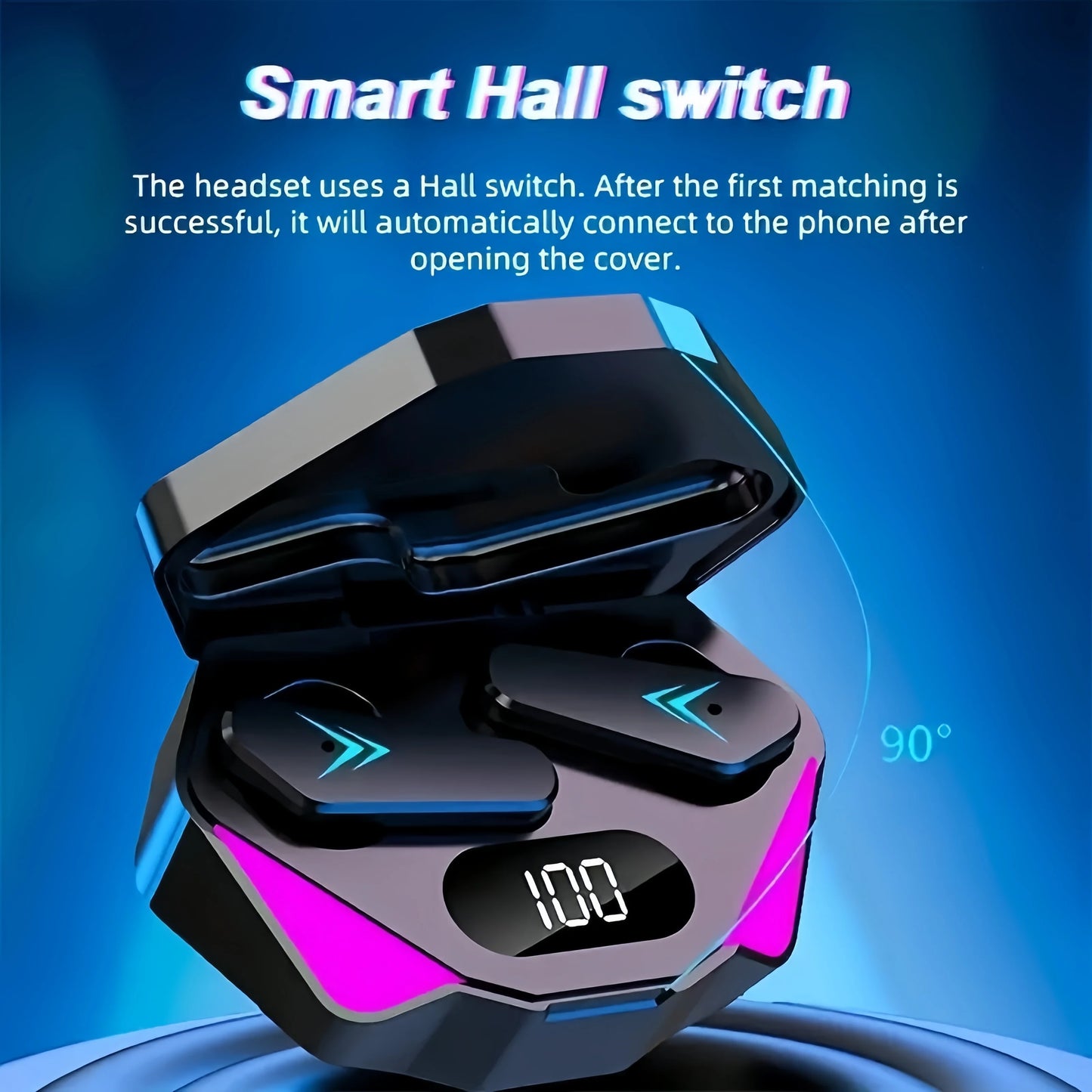 Wireless Bluetooth Earbuds with LED Display – Deep Bass Sound
