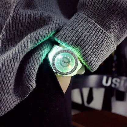 Everyday LED Light Silicone Watch – Unisex Casual Glow Wristwatch