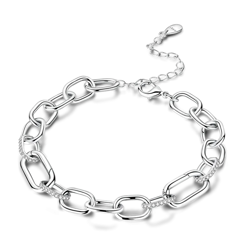Elegant Heart Charm Bracelet – 925 Silver DIY Beads Jewelry