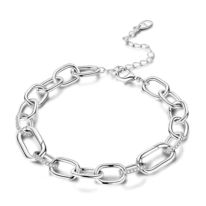 Elegant Heart Charm Bracelet – 925 Silver DIY Beads Jewelry