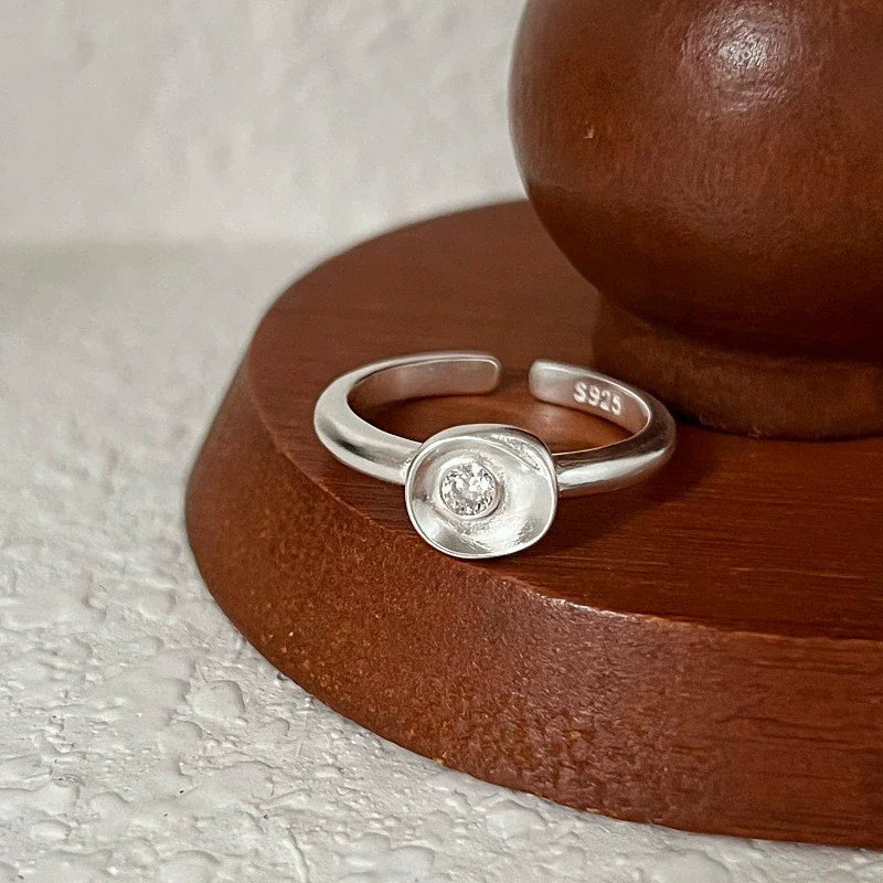 MODERN 925 STERLING SILVER HEART RING