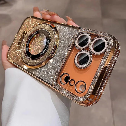 MAGNETIC CLEAR DIAMOND SHINE PHONE PROTECTION CASE