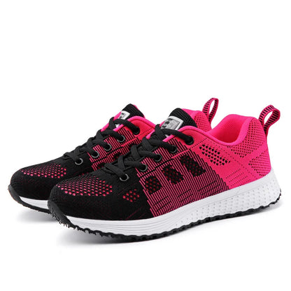 Women’s Lace-Up Casual Flats Sneakers – Soft Lightweight Everyday Shoes