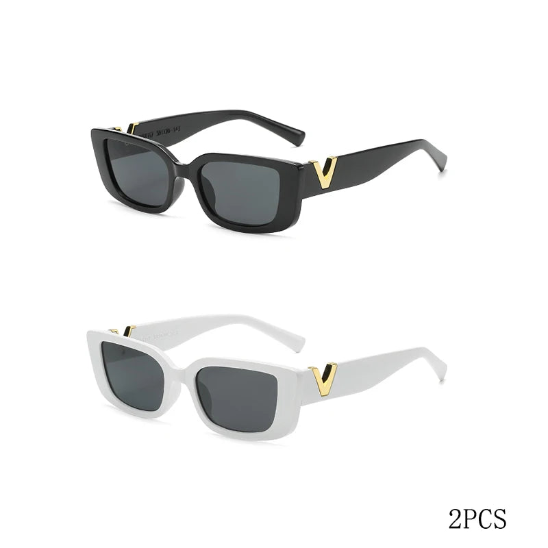 Elegant Retro Designer-Inspired Small Frame Sunglasses for Everyday Style