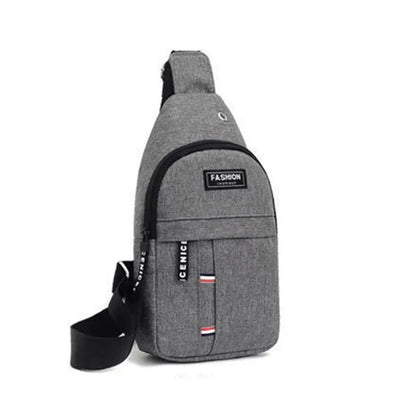 Nylon Canvas Men Shoulder Bag – Slim Crossbody Travel Messenger Bag
