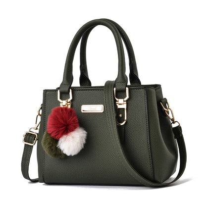Large Capacity Leather Shoulder Bag – Elegant Women’s Casual Handbag