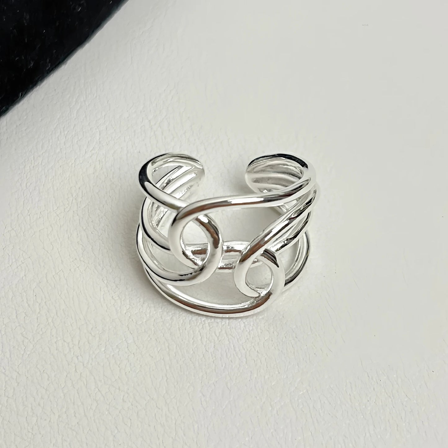 MODERN 925 STERLING SILVER HEART RING