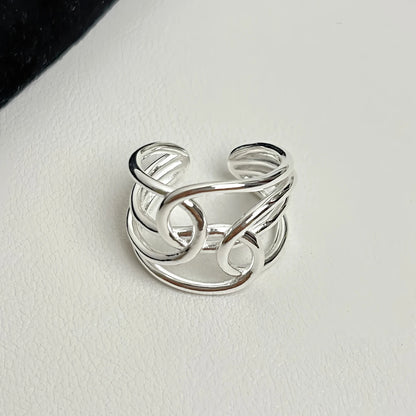 MODERN 925 STERLING SILVER HEART RING