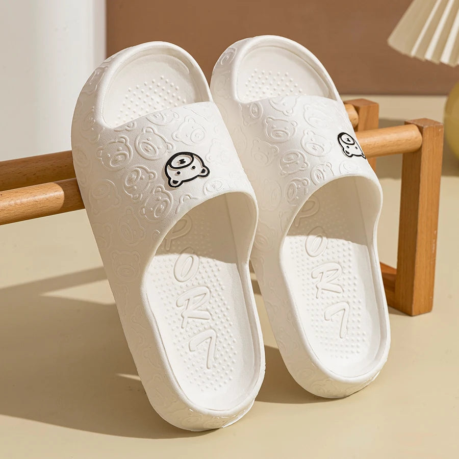 Comfortable Summer Slippers – Cute Bear Non-Slip Indoor Sandals