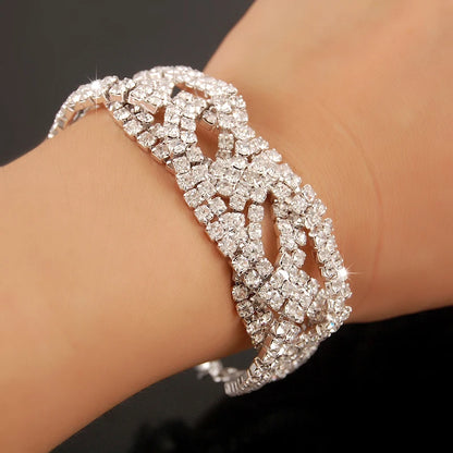 Luxury Zircon Charm Bracelet – 925 Silver Crystal Elegance Jewelry