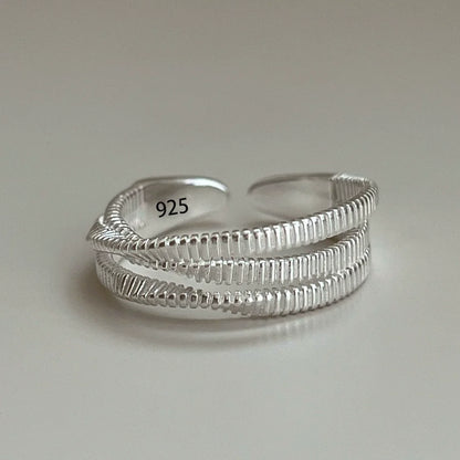 MODERN 925 STERLING SILVER HEART RING