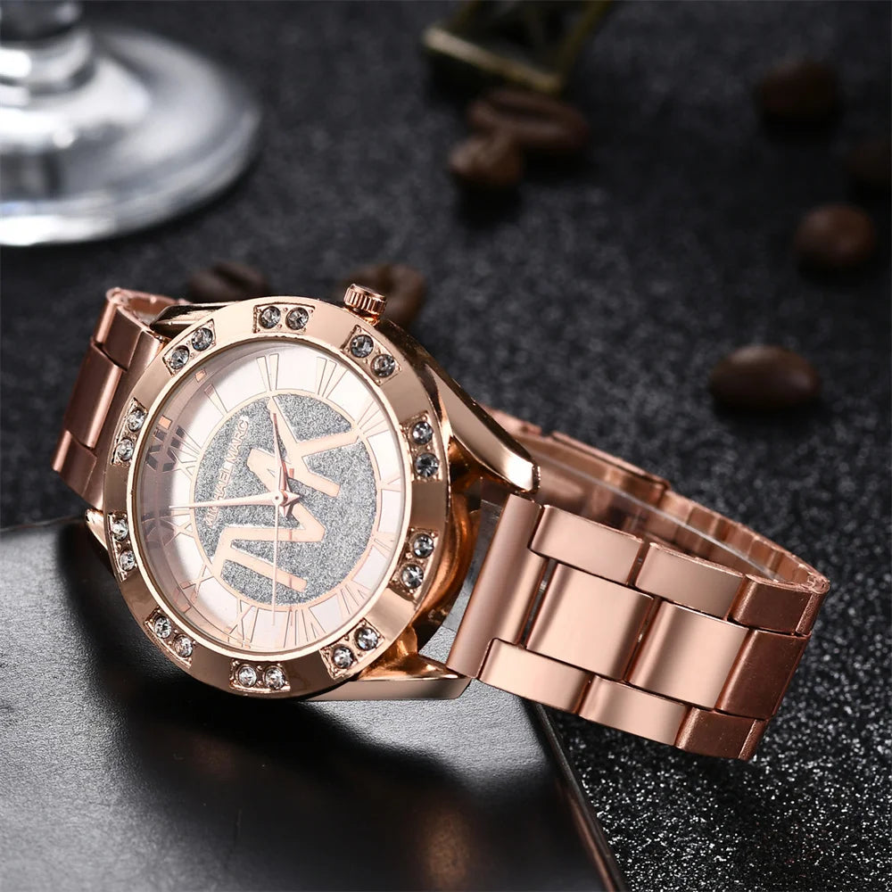 Sophisticated Gold-Tone Quartz Watch for Women – Stylish Everyday Wristwatch Gift