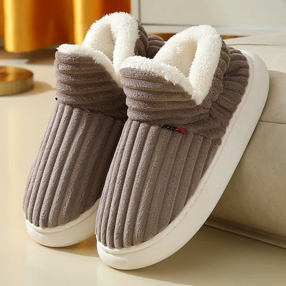 Soft Plush Winter Slippers – Warm Fuzzy Indoor Comfort Shoes