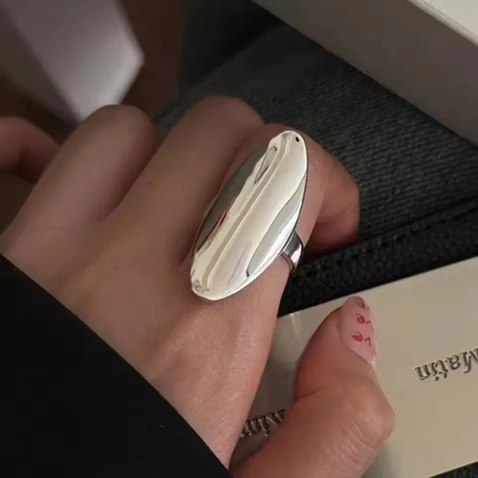 MODERN 925 STERLING SILVER HEART RING