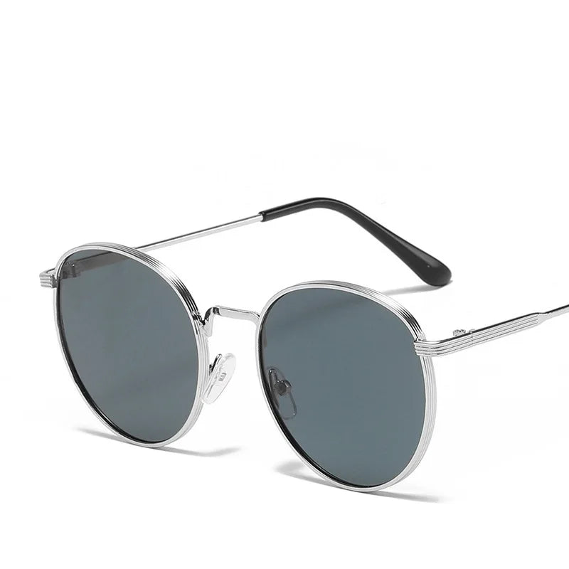 Retro Circular Sunglasses for Men & Women – Classic Metal Frame Shades
