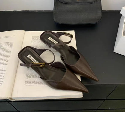 MODERN BUCKLE STRAP HIGH HEEL SLINGBACK