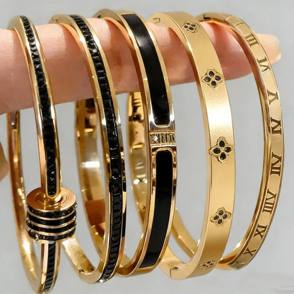 Elegant Stack Bangles Set – Sparkling Fashion Women Bracelet Gift