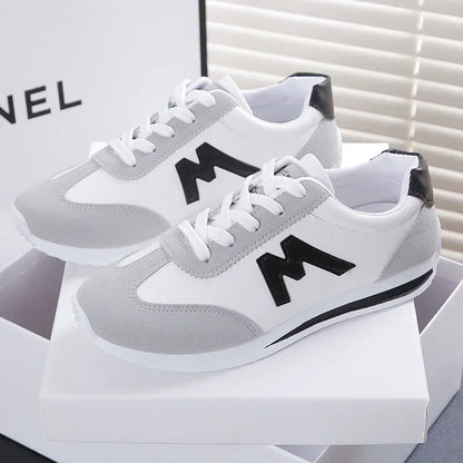 Women’s Lightweight Breathable Cross-Lace Sneakers – Round Toe Casual Style