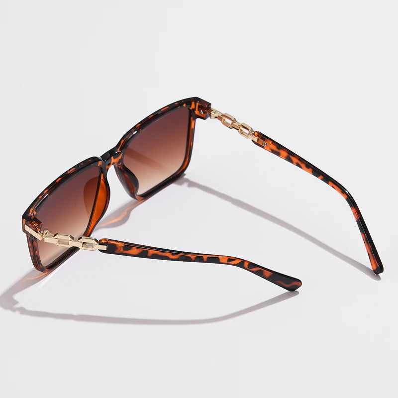 Modern Square Gradient Cycling Sunglasses with UV Protection for Women
