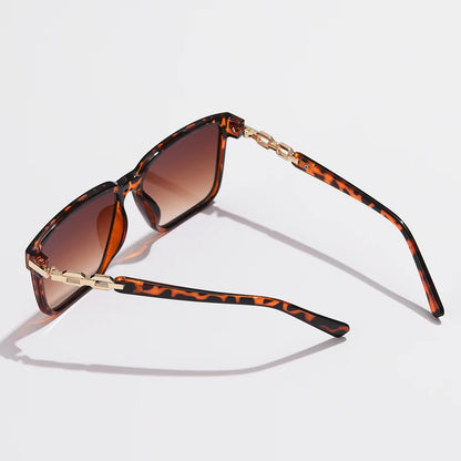 Modern Square Gradient Cycling Sunglasses with UV Protection for Women