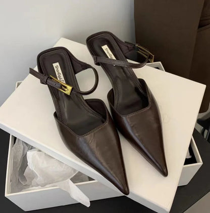 MODERN BUCKLE STRAP HIGH HEEL SLINGBACK