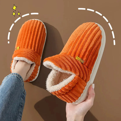 Soft Plush Winter Slippers – Warm Fuzzy Indoor Comfort Shoes