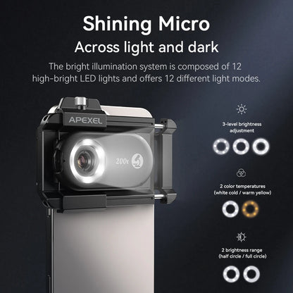 Phone Microscope Lens Kit – 100X Zoom with LED Light