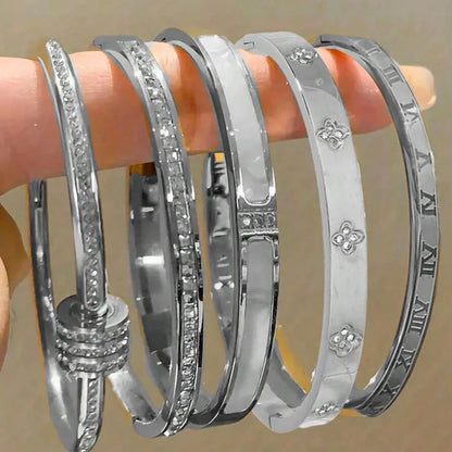 Elegant Stack Bangles Set – Sparkling Fashion Women Bracelet Gift