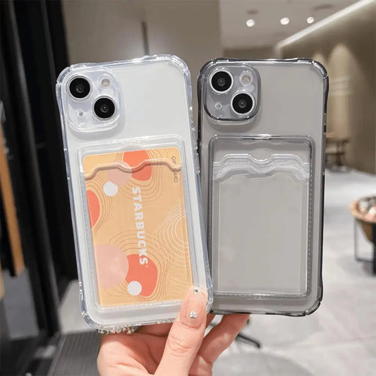 Clear Card Holder Phone Case – Slim Wallet Back Cover