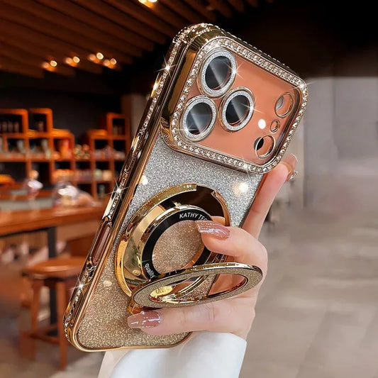 MAGNETIC CLEAR DIAMOND SHINE PHONE PROTECTION CASE