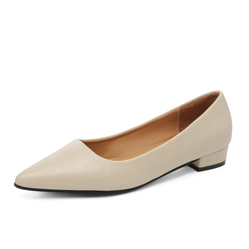 ELEGANT POINTED TOE SQUARE HEEL PUMPS