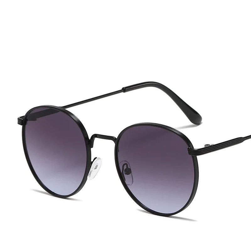 Retro Circular Sunglasses for Men & Women – Classic Metal Frame Shades